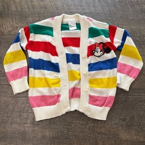 Disney 100 year Minnie Mouse stripped cardigan